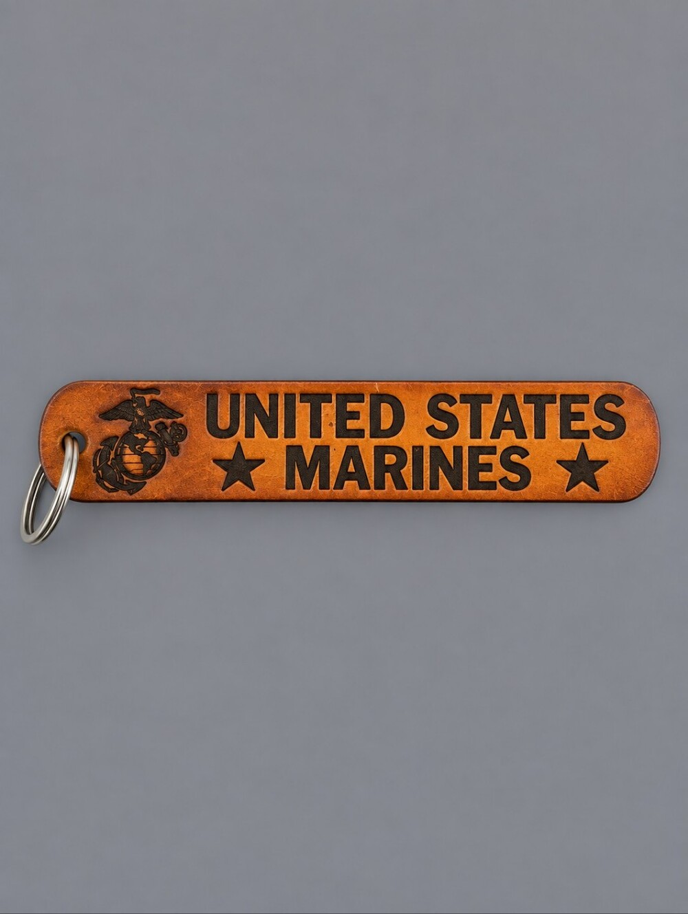 3/$30 US Marine Corp Leather Keychain Ring Holder Bag Tag